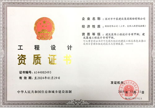 喜訊 中裝建設幕墻工程設計榮升甲級資質